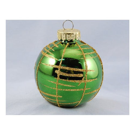 Pallina albero Santa Claus TE191839 Sfera Quadranti Verde Oro Assortit