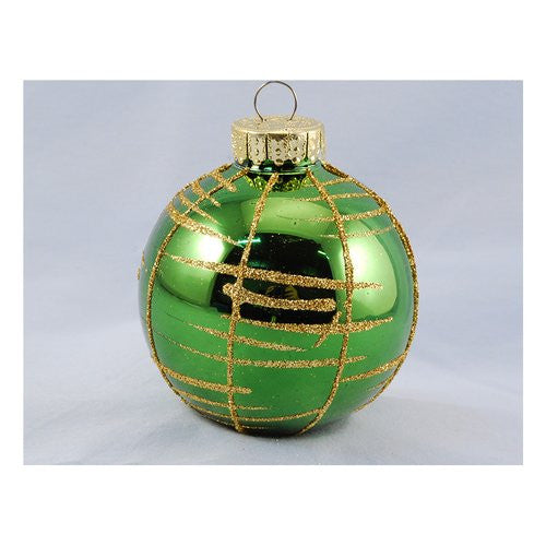 Pallina albero Santa Claus TE191839 Sfera Quadranti Verde Oro Assortit