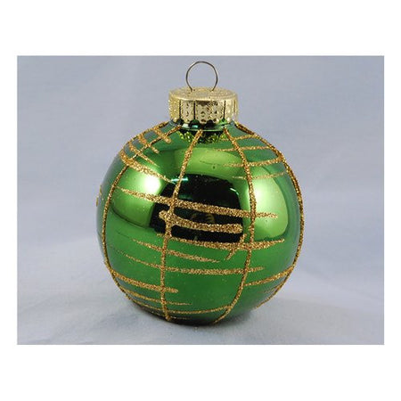 Pallina albero Santa Claus TE192195 Sfera Quadranti Verde Oro Assortit