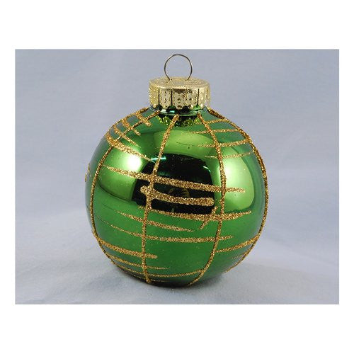 Pallina albero Santa Claus TE192195 Sfera Quadranti Verde Oro Assortit