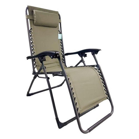 Sedia sdraio con poggiapiedi Amicasa Verde