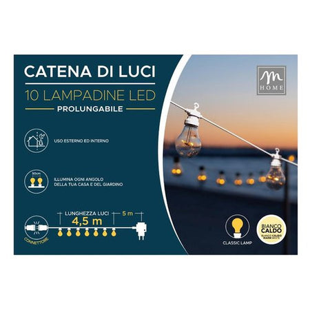 Catena luminosa Mercury 02772 HOME & GARDEN Warm white Bianco