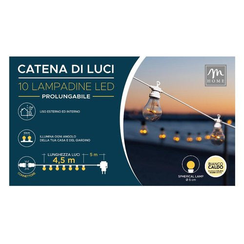 Catena luminosa Mercury 02789 HOME & GARDEN Warm white Bianco