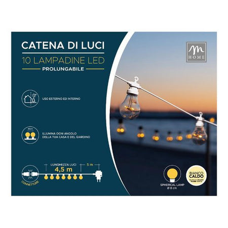 Catena luminosa Mercury 02796 HOME & GARDEN Warm white Bianco