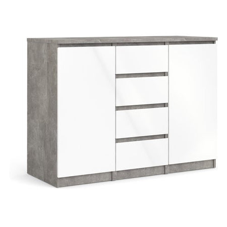 Base Tvilum 76236GXUU NAIA Ossido cemento e Bianco lucido