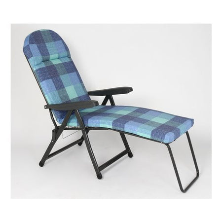 Sedia sdraio con poggiapiedi Metal F.A.R. S59RON RODI Blu 7250 104