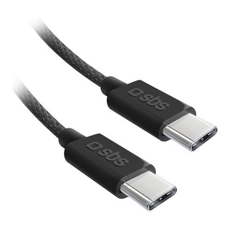 Cavo USB C Sbs TECABLETISSUETCCK 2.0 60W Black