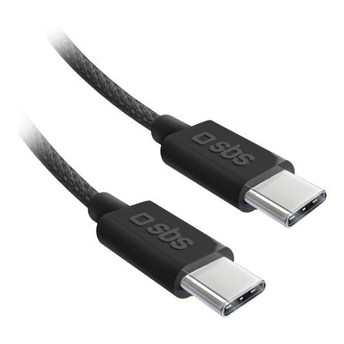 Cavo USB C Sbs TECABLETISSUETCCK 2.0 60W Black