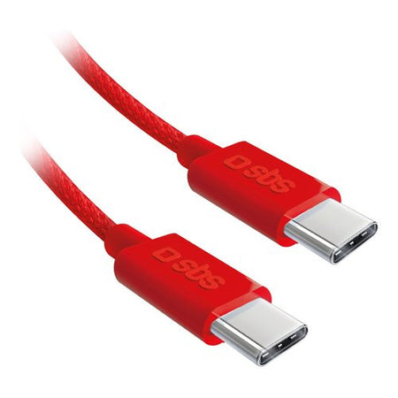 Cavo USB C Sbs TECABLETISSUETCCR 2.0 60W Rosso