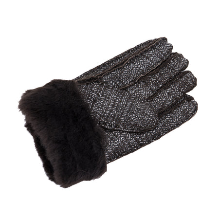 Gloves - Guanti Donna Testa di Moro Stampata in vero montone Shearling - Pelo Testa di Moro