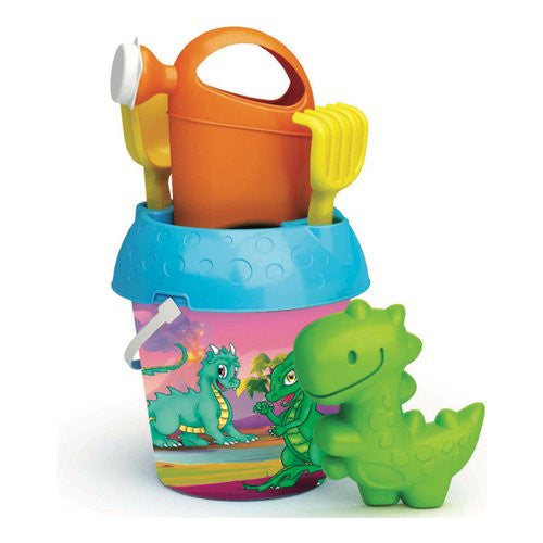 Set gioco sabbia Adriatic 1287 WILD DINOS Secchiello con Innaffiatoio