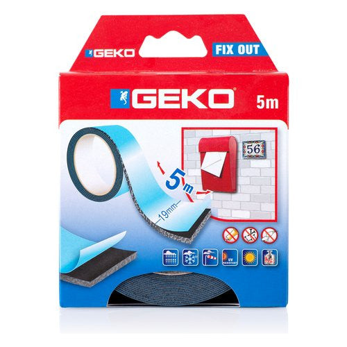 Nastro biadesivo Geko 20000 14 Fix Out Nero