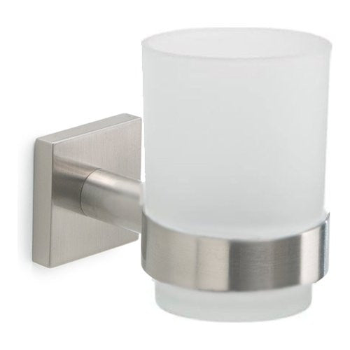 Porta spazzolino parete Gedy FJ10 38 FUJI Silver spazzolato