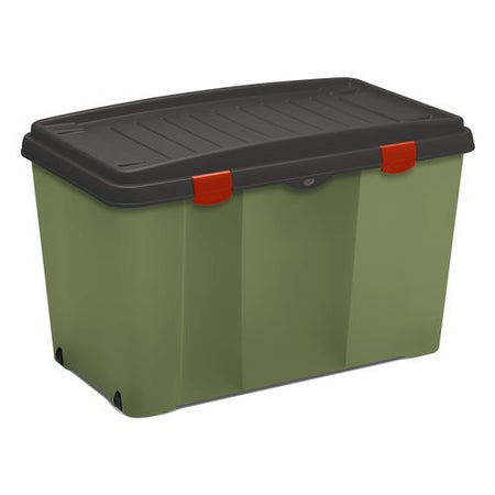 Contenitore Stefanplast 13404 FAMILY BOX Camping con coperchio Verde e