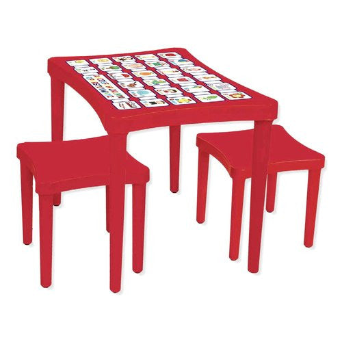 Tavolo bimbo Biemme by Bcs 2097 R Regolabile con 2 sgabelli Rosso