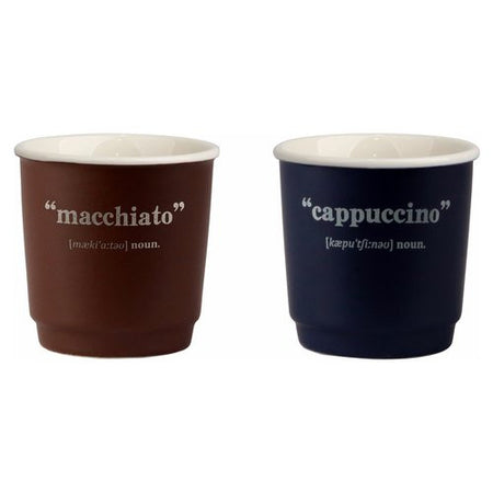 Set bicchierini caffè Amicasa Art 2 COFFEE Dark