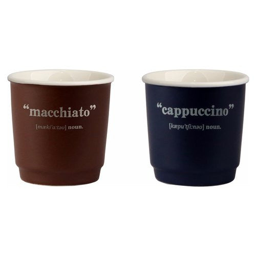 Set bicchierini caffè Amicasa Art 2 COFFEE Dark
