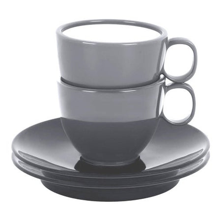 Set tazzine campeggio Brunner 0830066C.C06 antislip Grigio