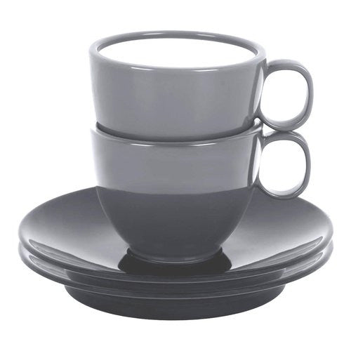 Set tazzine campeggio Brunner 0830066C.C06 antislip Grigio