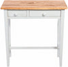 Biscottini Tavolino consolle Country in legno massello di tiglio struttura bianca anticata finitura naturale L73xPR36xH75 cm. Made in Italy