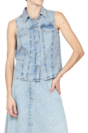 MO5CH1NO JEANS - MOSCHINO MO5CH1NO JEANS - Moschino - Camicia smanicata - 430107 - Denim da donna