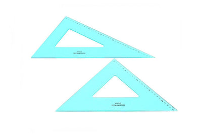 Set di Squadre 45o e 60o Tecnoschool 35 cm