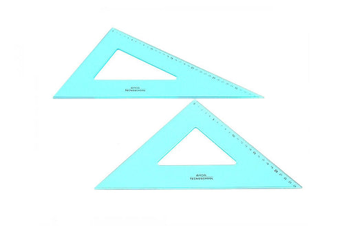 Set di Squadre 45o e 60o Tecnoschool 35 cm