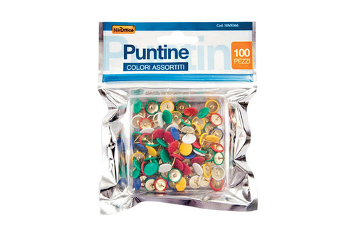 Puntine in Busta Ricoperte Colori Assortiti Confezione 100pz bls.1