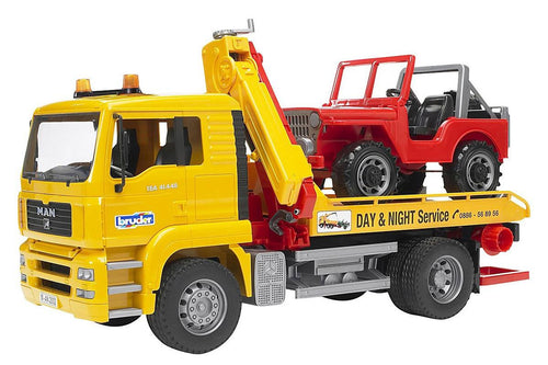 Camion Tga trasporto Jeep con Jeep Bruder