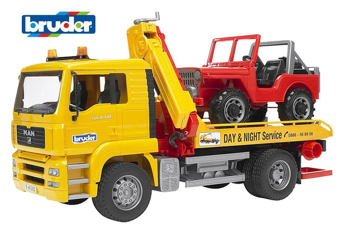 Camion Tga trasporto Jeep con Jeep Bruder