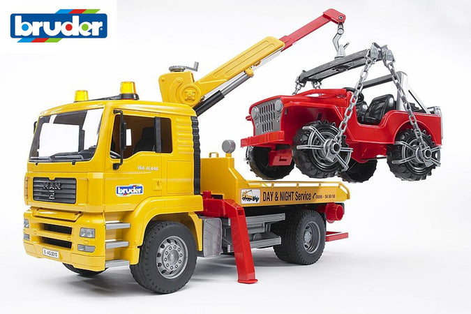 Camion Tga trasporto Jeep con Jeep Bruder