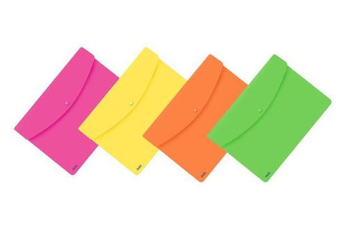 Busta favorit a4 con bottone neon
