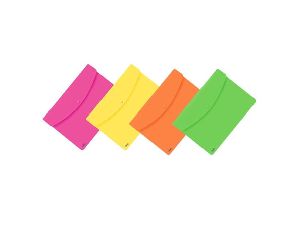 Busta favorit a4 con bottone neon