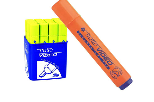 Evidenziatore Tratto Video Arancione 20 pezzi