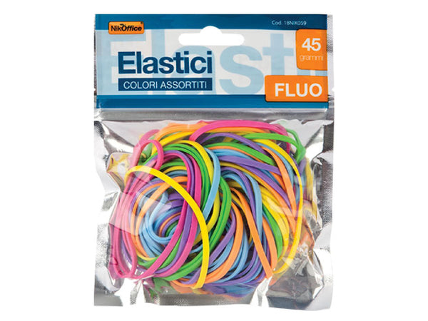 Elastici in bustine da 45 gr Fluo assortiti