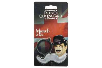 Set investigatore con baffi e monocolo