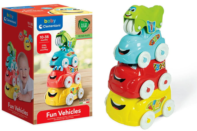 Veicoli attivita' scopri e impila Baby Clementoni