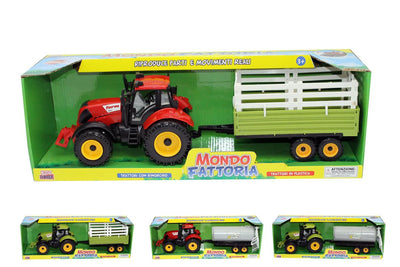 Trattore con rimorchio Mondo fattoria Kidz Corner