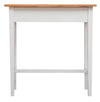 Biscottini Tavolino consolle Country in legno massello di tiglio struttura bianca anticata finitura naturale L73xPR36xH75 cm. Made in Italy