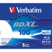 Verbatim BD-R XL 100GB* 4x Ampia area stampabile a getto d\'inchiostro, 5 pezzi in Jewel case