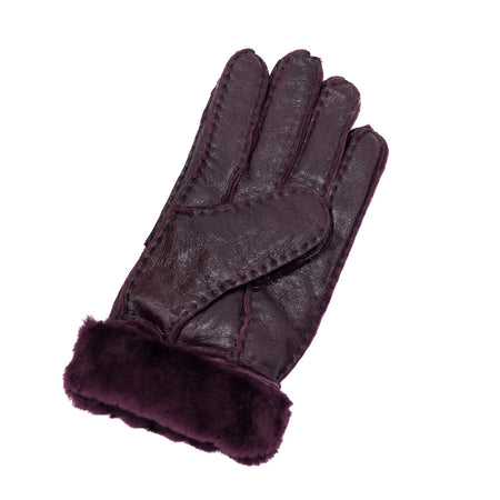Gloves - Guanti Donna Viola in vero montone Shearling - Pelo Viola
