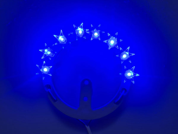 CORONCINA LUMINOSA A LUCE LED STELLARIO VOTIVO SACRO STATUE PLEXIGLASS ELETTRICO