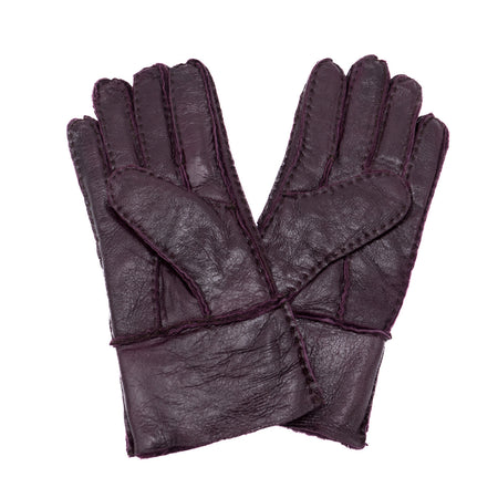 Gloves - Guanti Donna Viola in vero montone Shearling - Pelo Viola