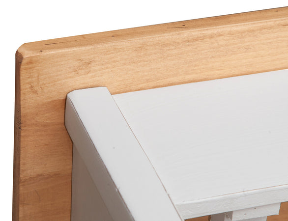 Biscottini Mobile TV Country Biscottini in Legno Massello di Tiglio Bianco Anticato