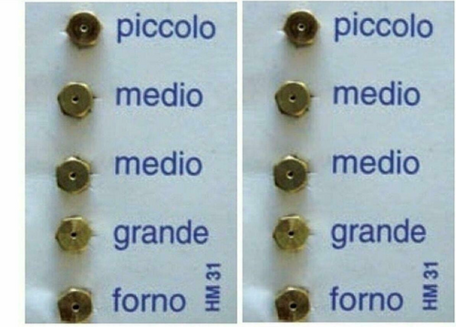 10 UGELLI PASSO 6 MB GAS BOMBOLA GPL CUCINE GAS NARDI REX LOFRA FOSTER BEKO 2 ME