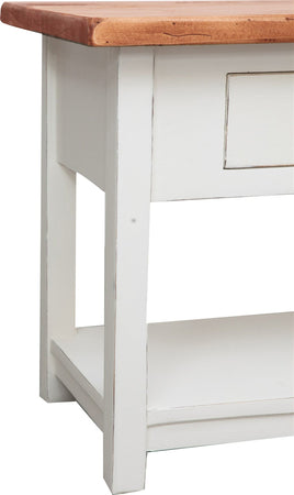 Biscottini Mobile TV Country Biscottini in Legno Massello di Tiglio Bianco Anticato