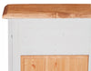 Biscottini Comodino Country in legno massello di tiglio struttura bianca anticata piano finitura naturale L51xPR30xH74 cm. Made in Italy