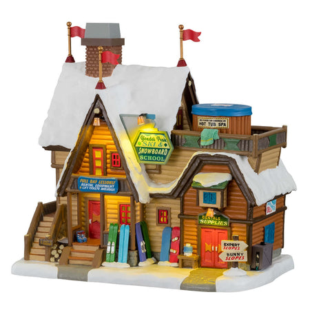 Scuola di Snowboard in poliresina con animazioni per villaggio di Natale