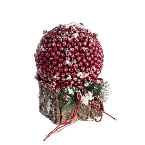 Decorazione Bach sfera in polistirolo colore rosso per decorazione natalizia