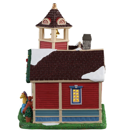 Scuola elementare "Bright Meadow" decorazione per villaggio di Natale in porcellana